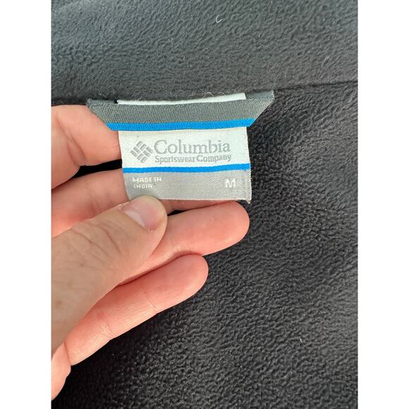 Columbia Men's sz M Ascender Soft Shell Black Full Zip Jacket WM6044 Hiking Work - Picture 4 of 9